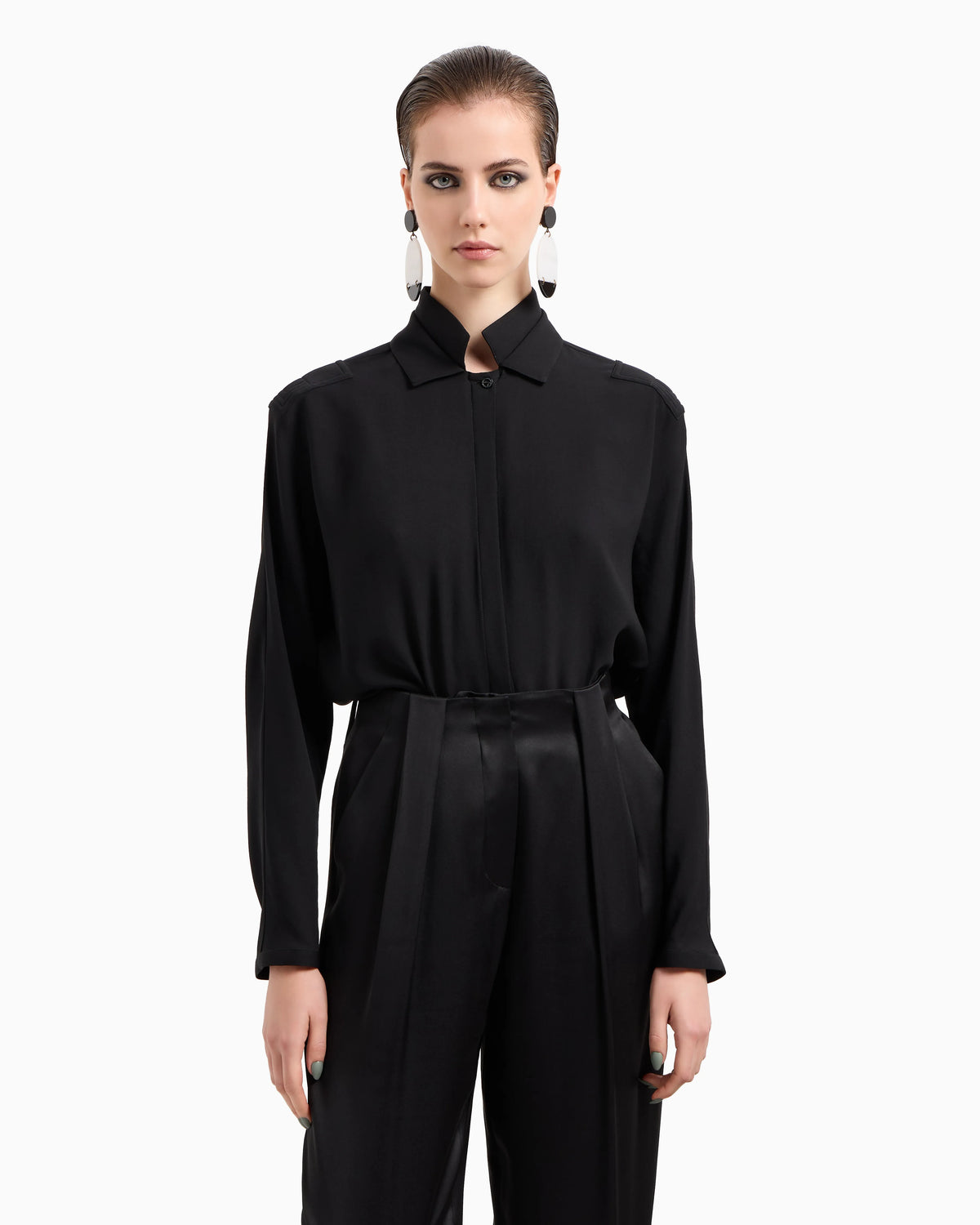 Triple silk georgette shirt