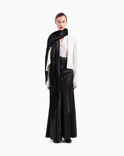 Silk knit double-breasted gilet