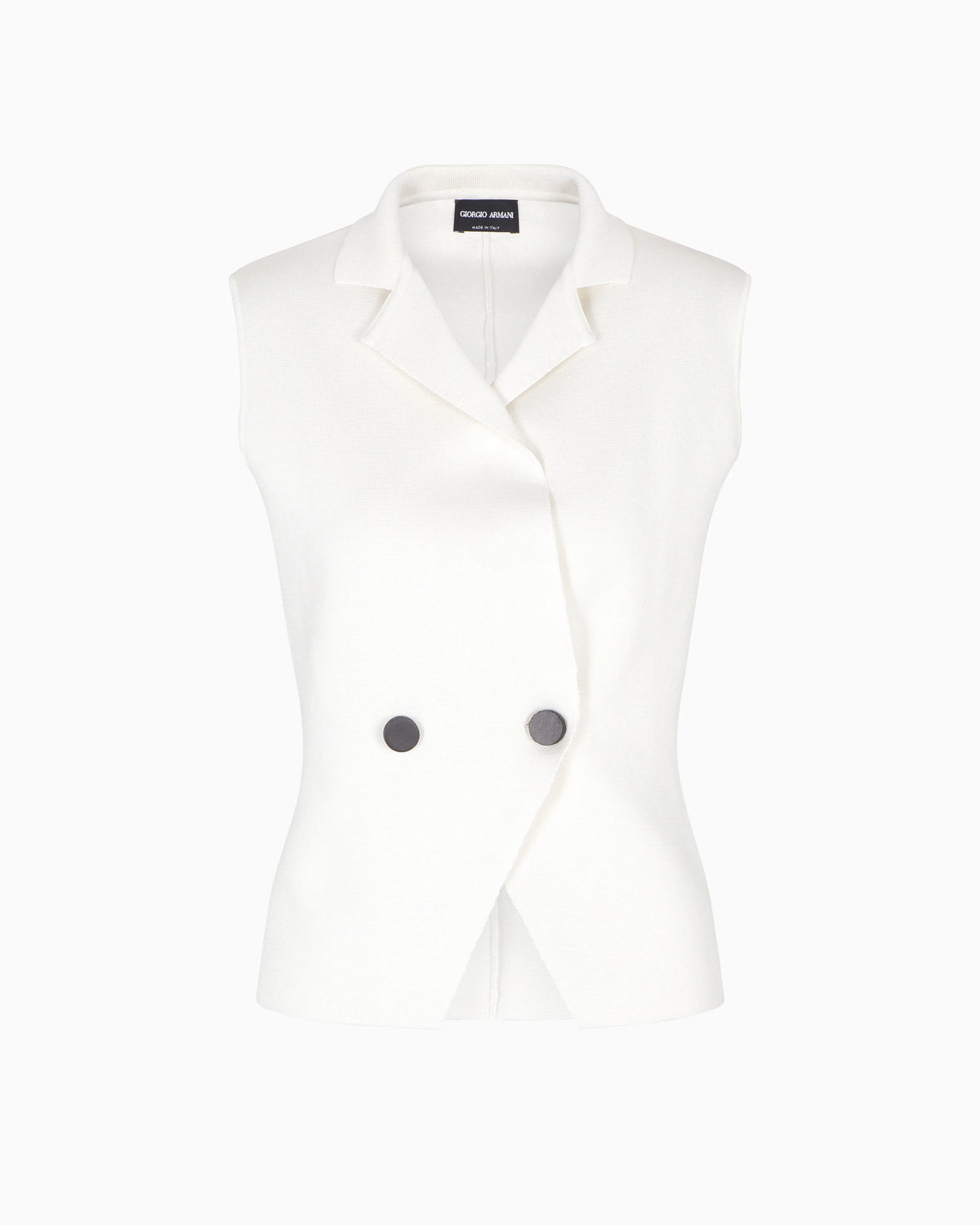 Silk knit double-breasted gilet