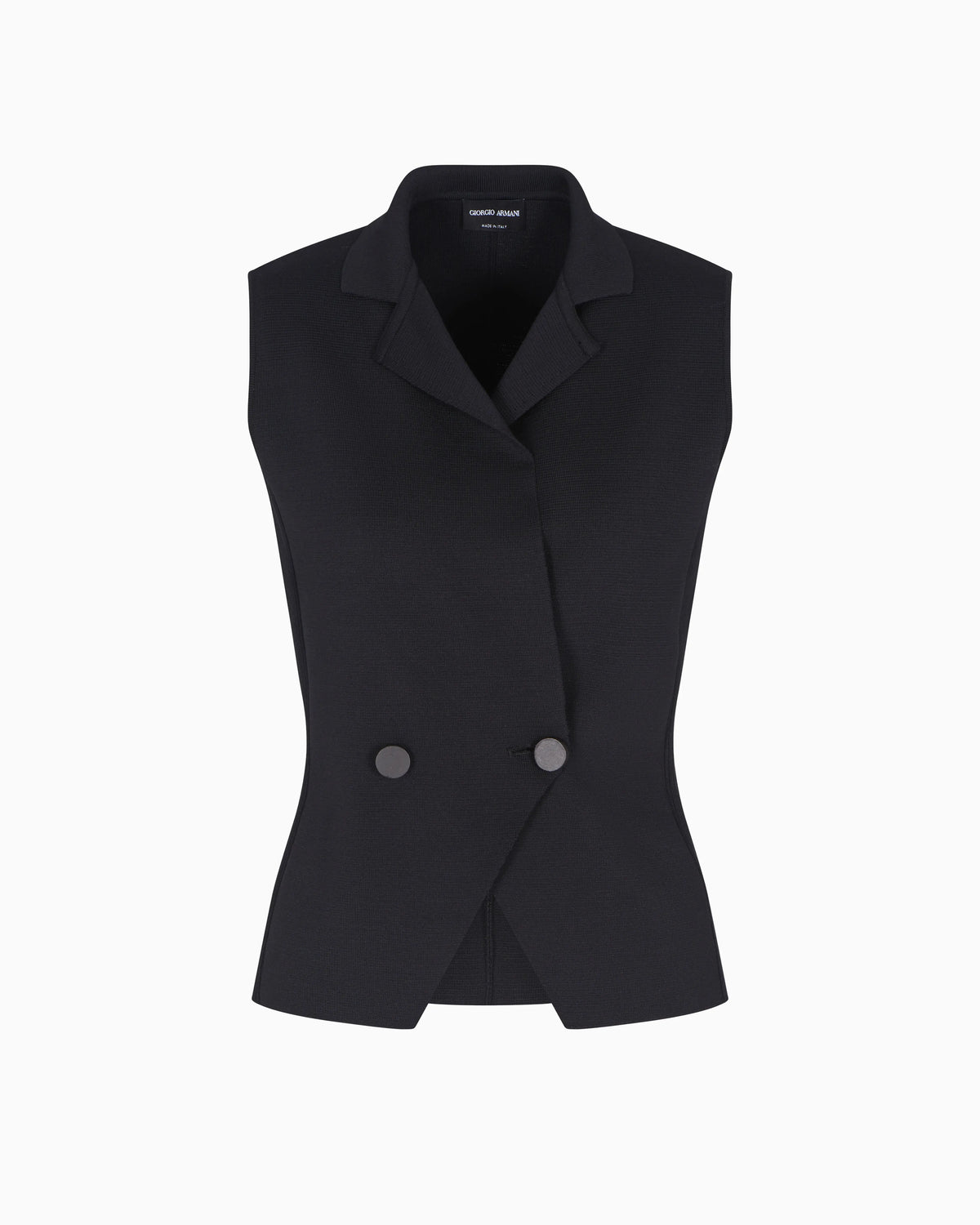 Silk knit double-breasted gilet