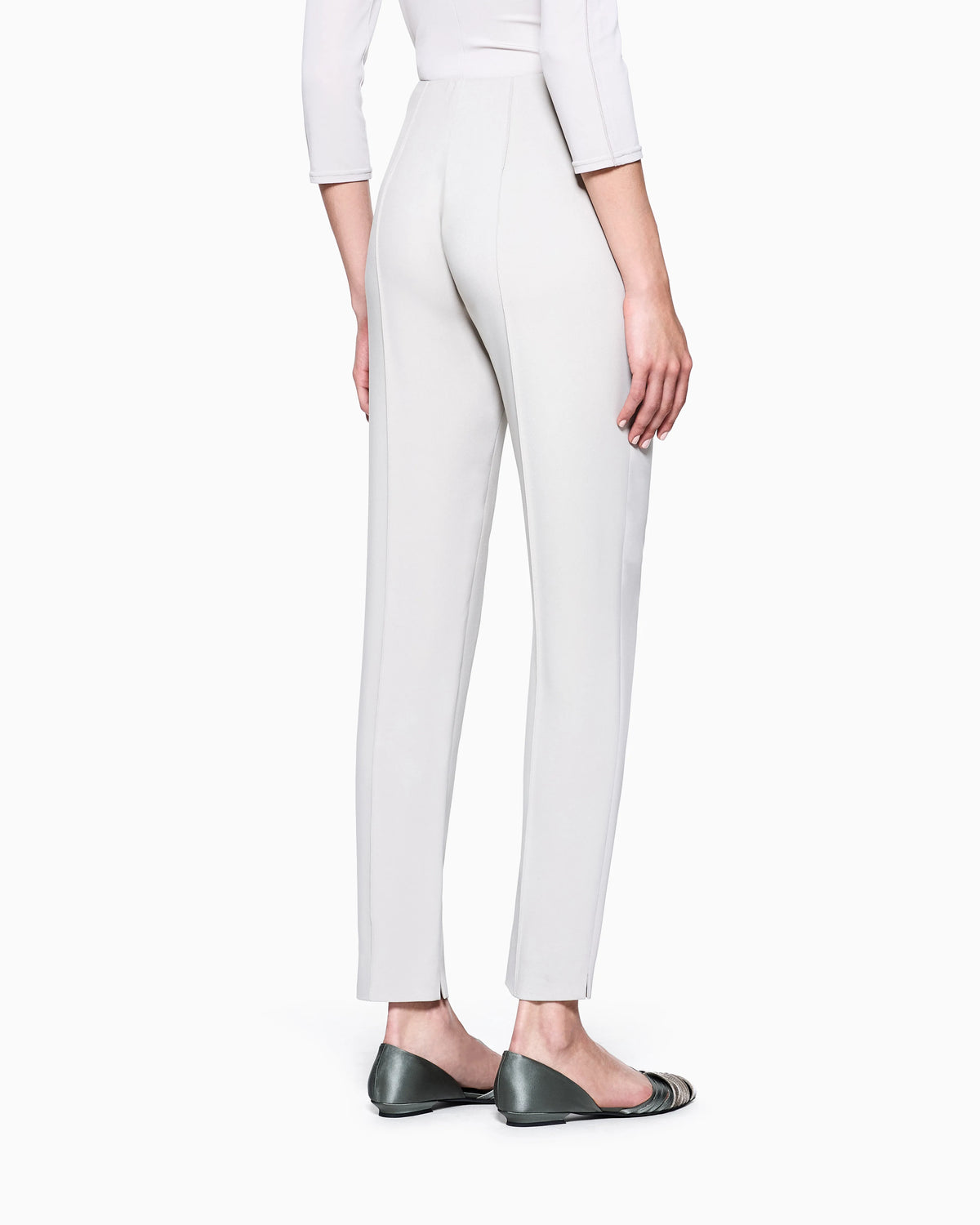 Straight-leg trousers in viscose cady