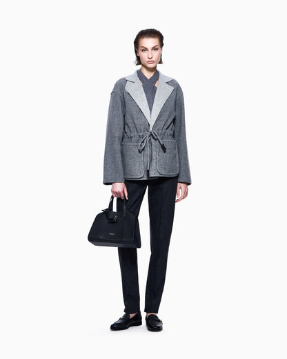 Straight trousers in wool-and-cashmere flannel