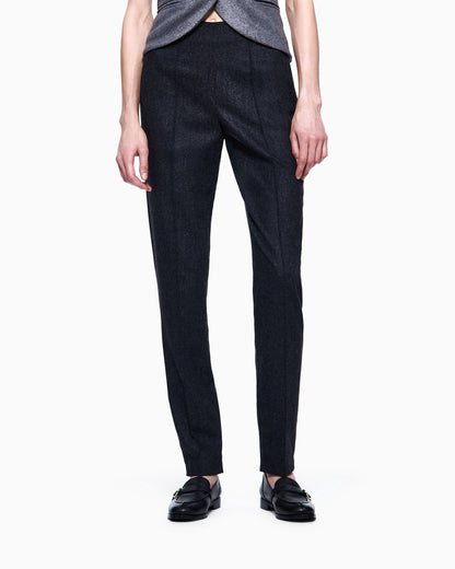 Straight trousers in wool-and-cashmere flannel
