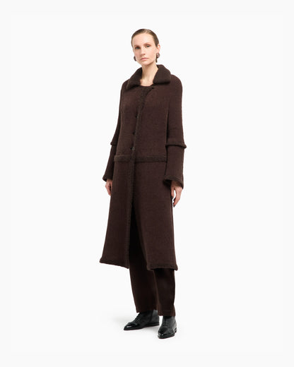 Straight-cut trousers in tussah silk satin
