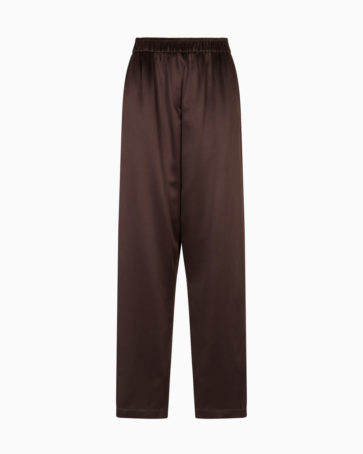 Straight-cut trousers in tussah silk satin