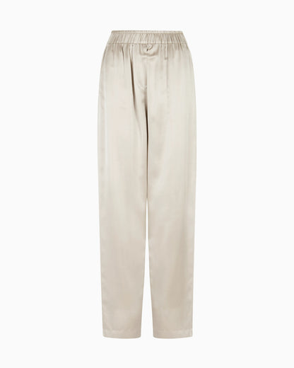 Straight-cut trousers in silk satin