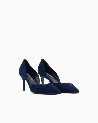 Suede court shoes