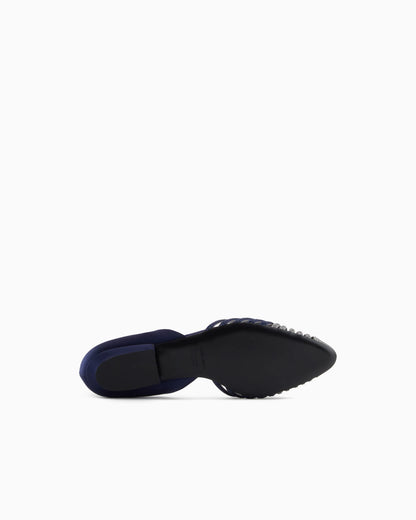 Satin and rhinestone ballerinas