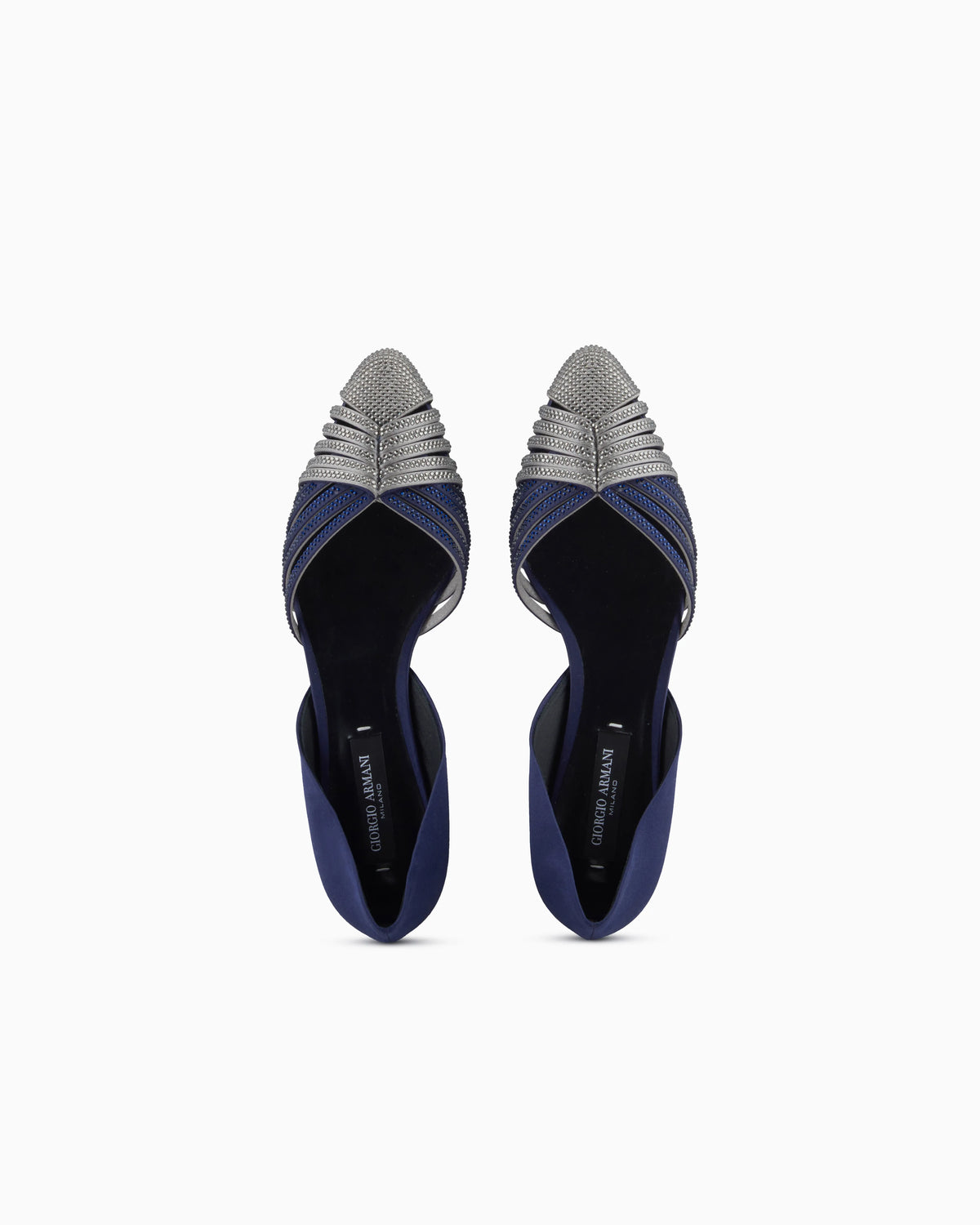 Satin and rhinestone ballerinas