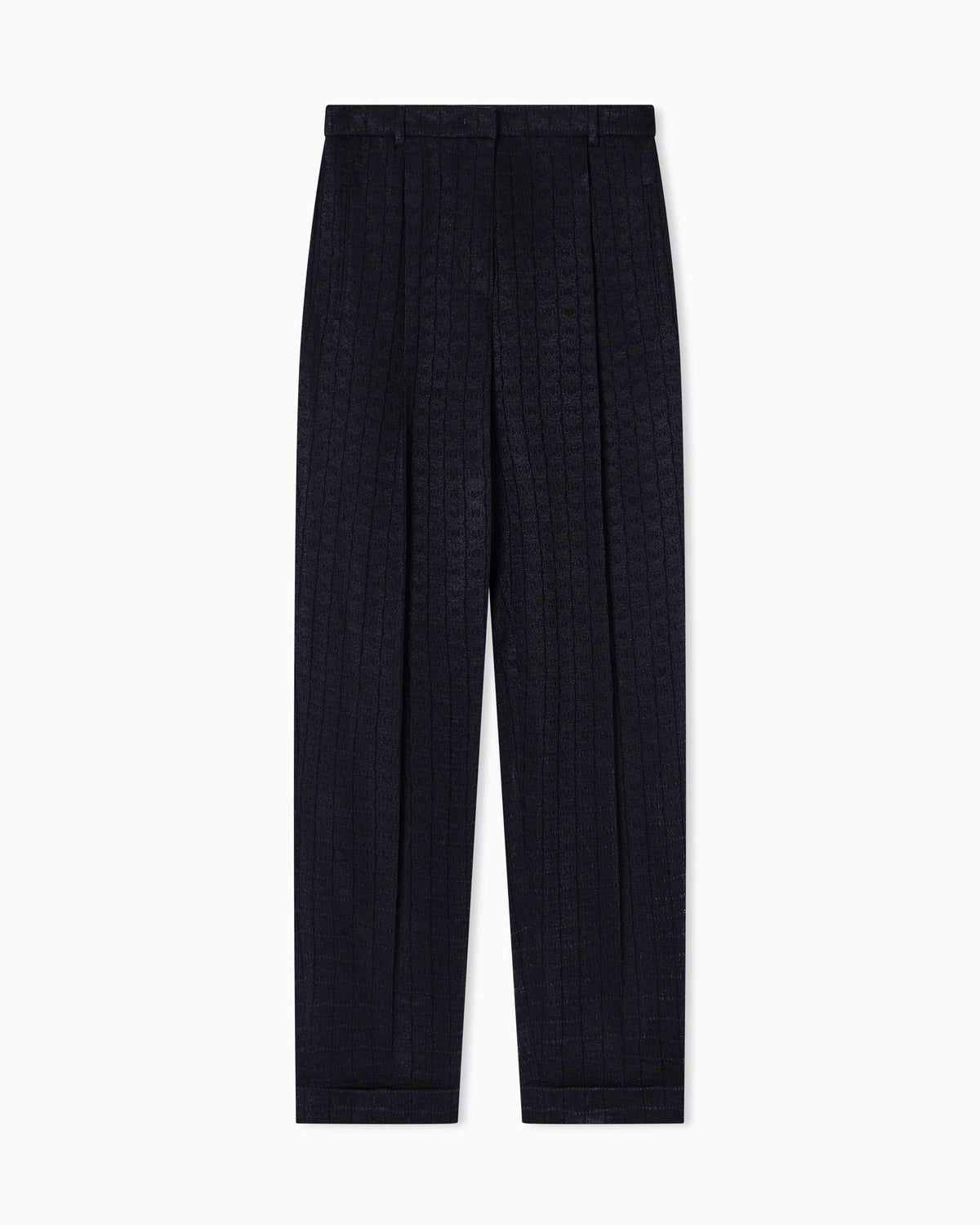Jacquard cupro single-darted trousers