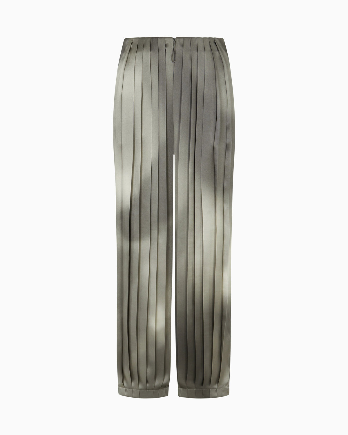 Printed silk satin trousers