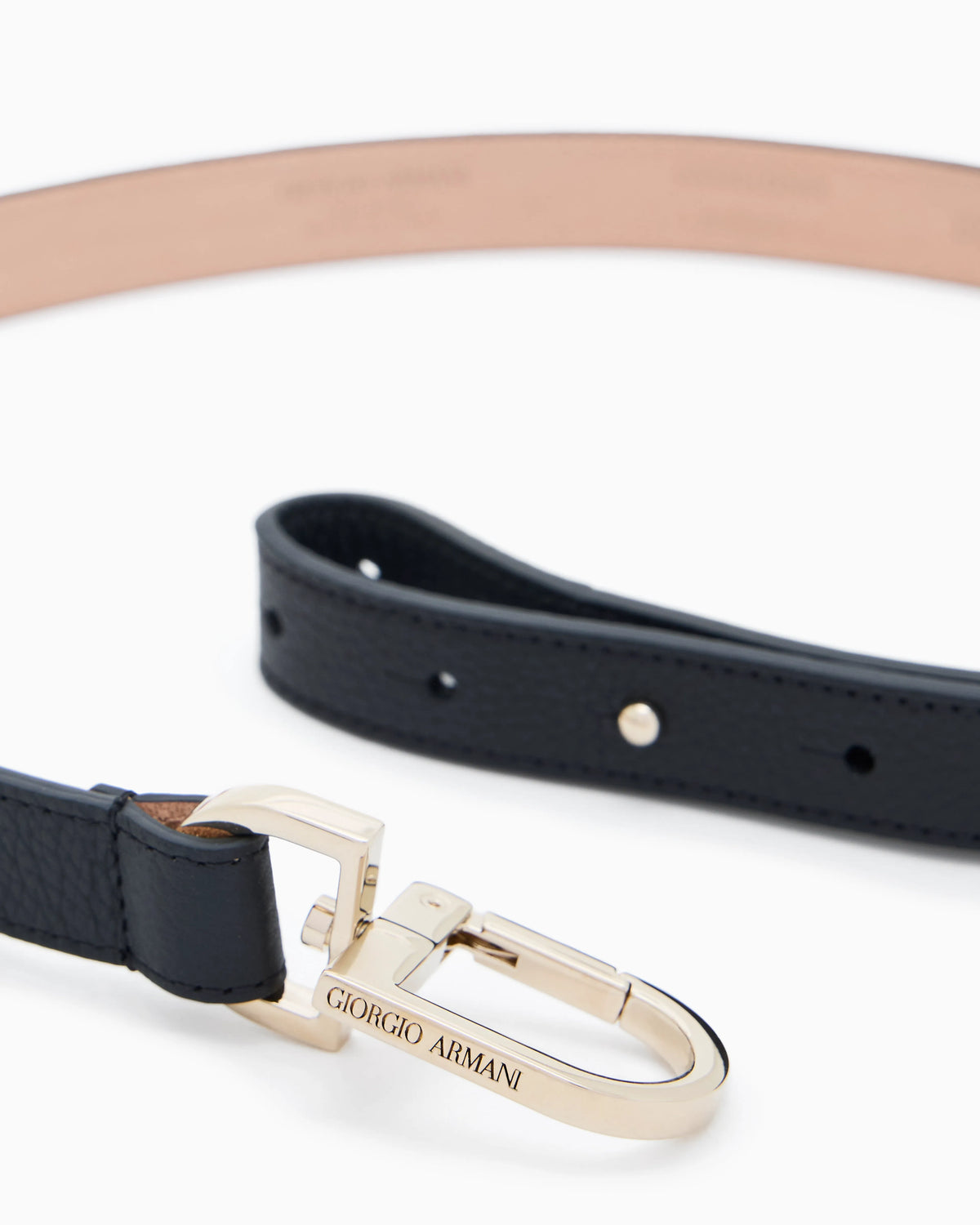 Pebbled leather belt