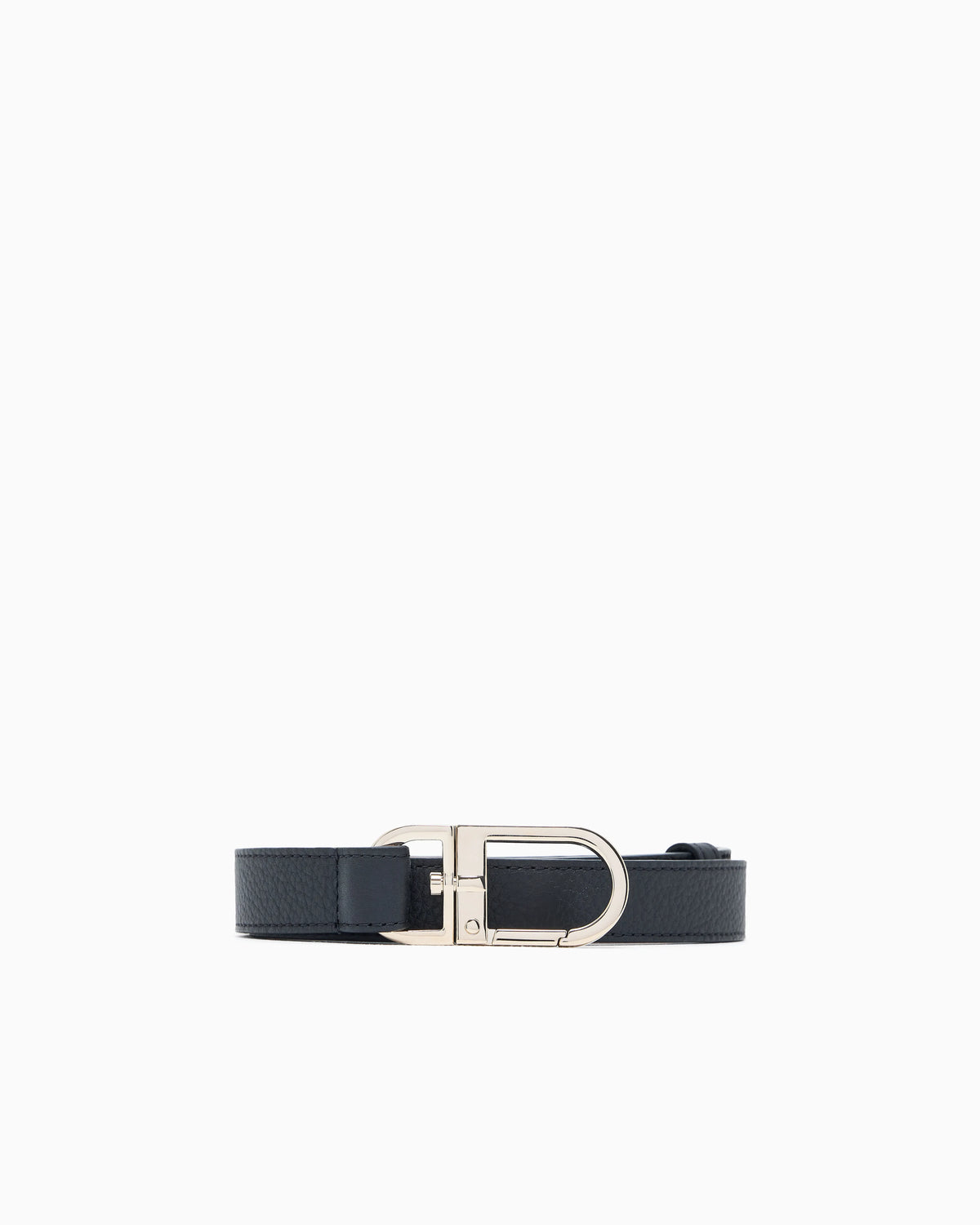 Pebbled leather belt