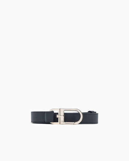 Pebbled leather belt