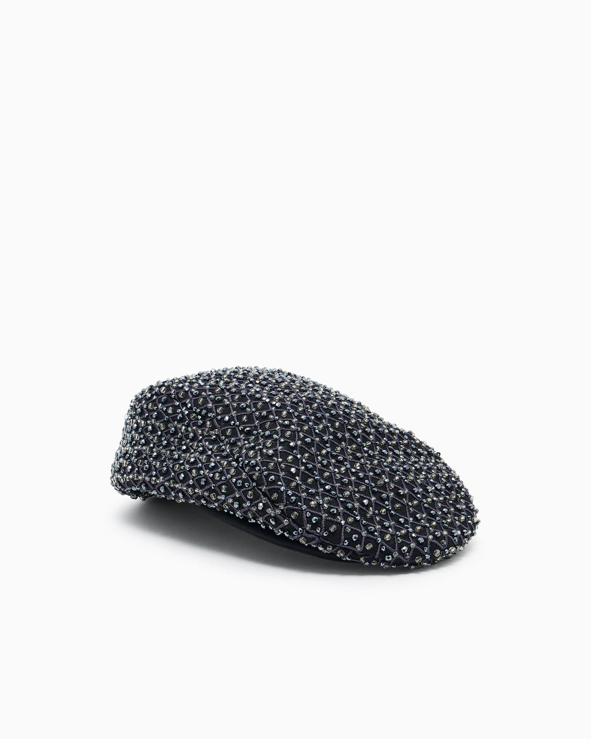 Embroidered wool flat cap