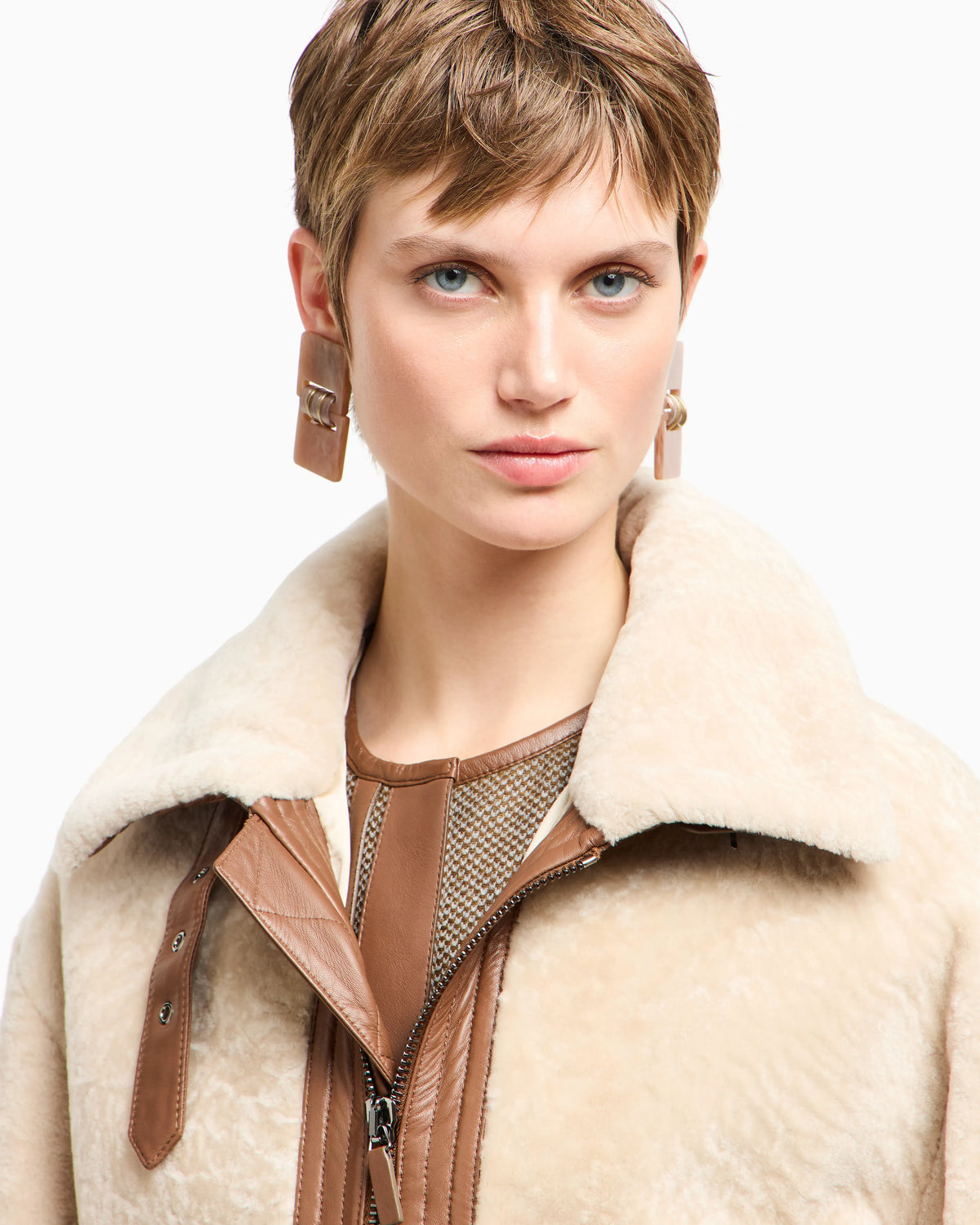 Shearling lambskin blouson