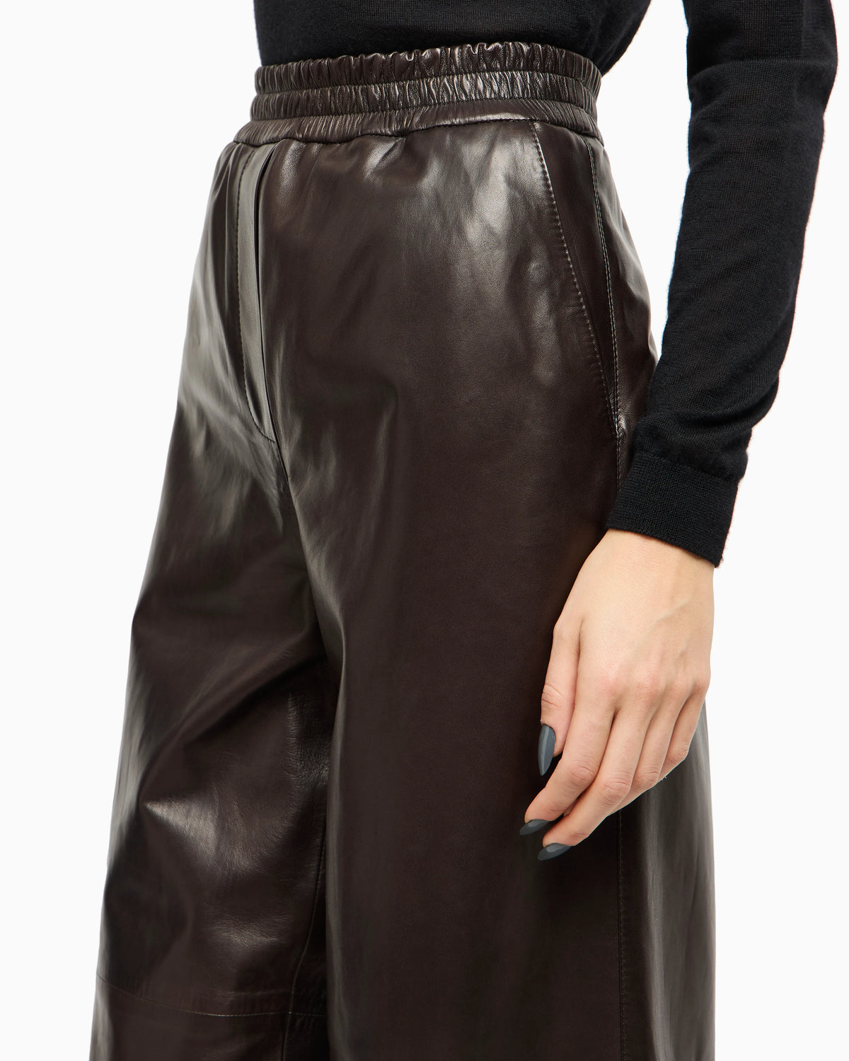 Nappa lambskin trousers