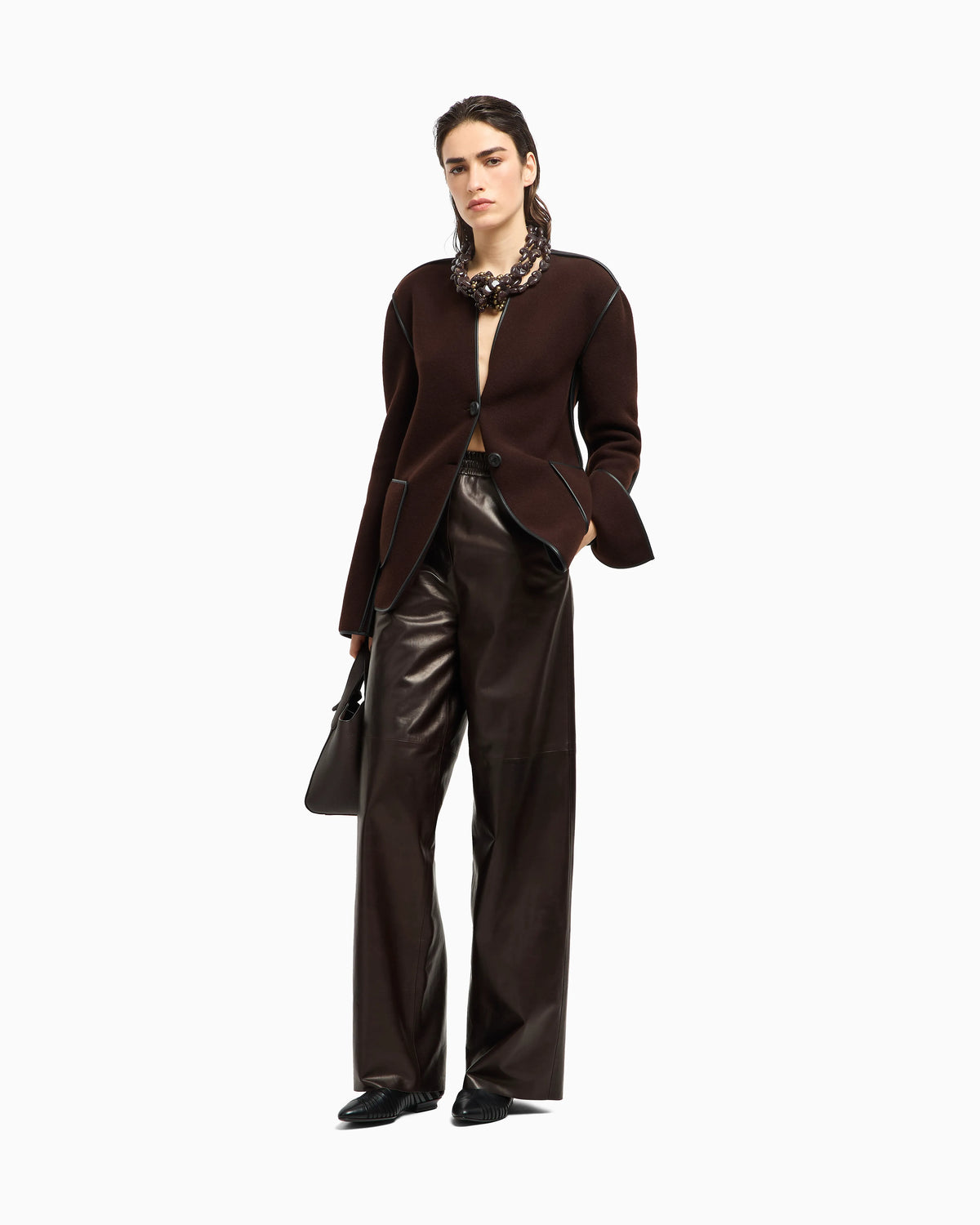 Nappa lambskin trousers