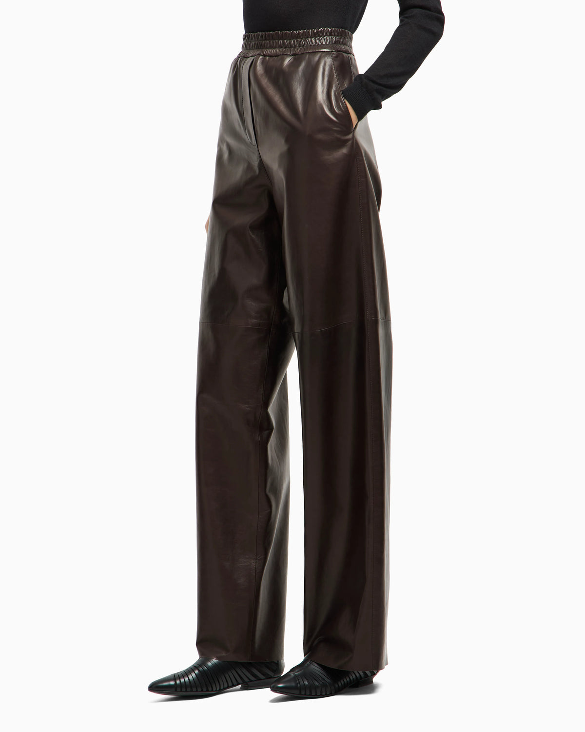 Nappa lambskin trousers