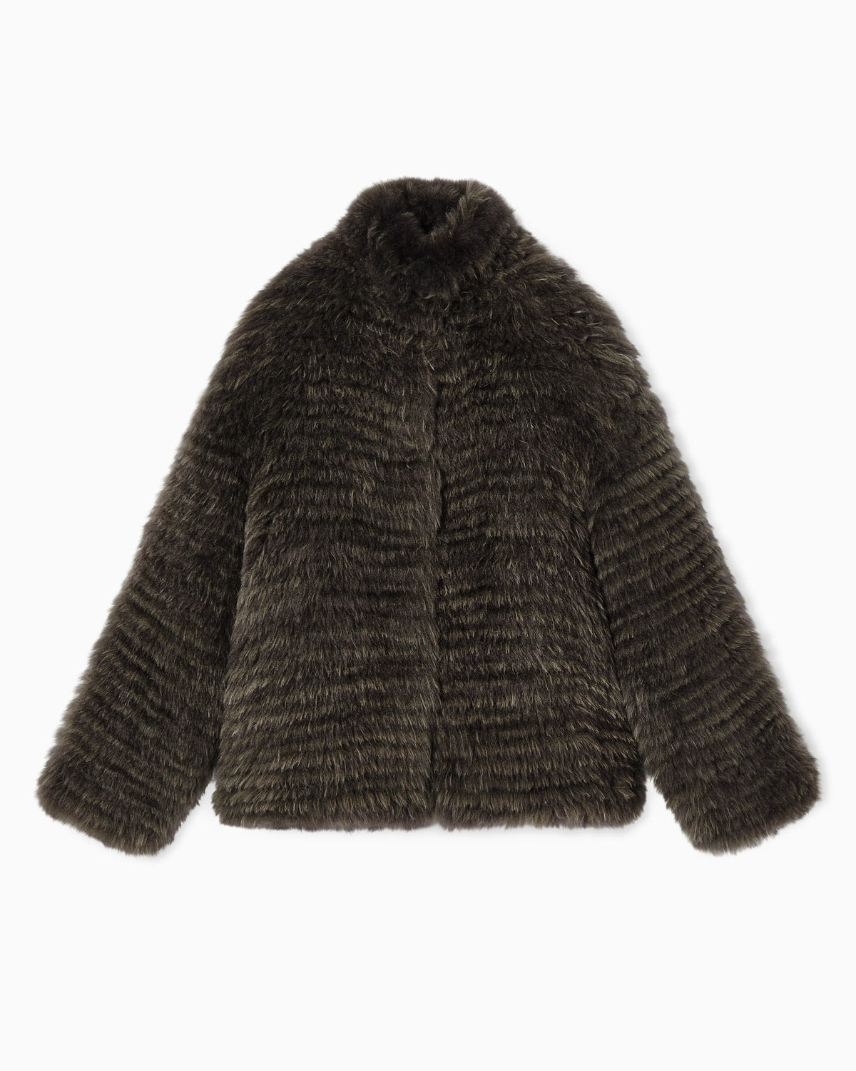 Two-tone cashmere oversized blouson