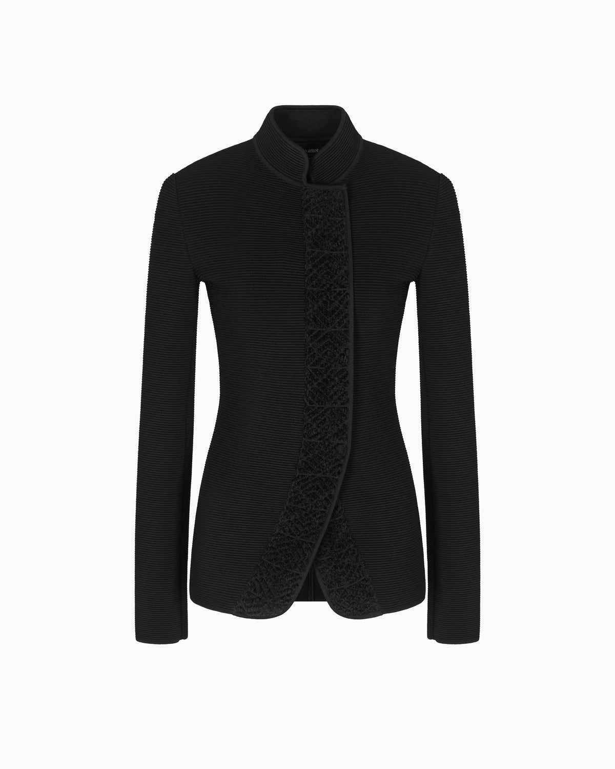 Viscose ottoman single-breasted jacket