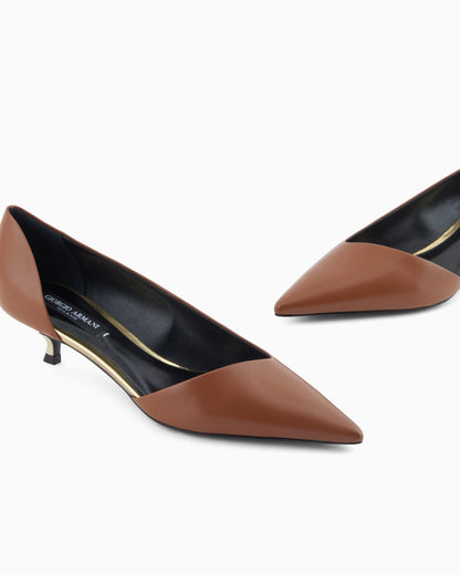 D'Orsay court shoes in calfskin