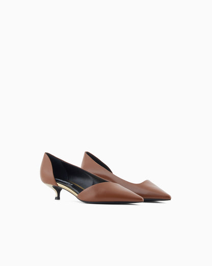 D'Orsay court shoes in calfskin