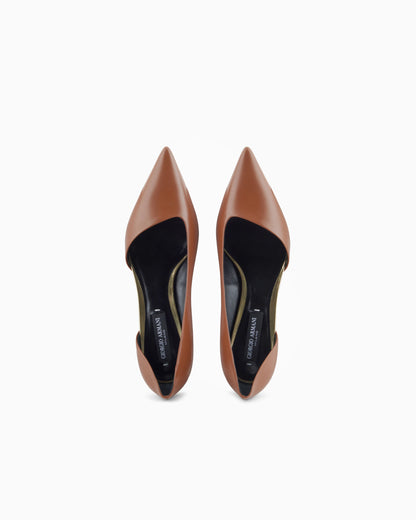 D'Orsay court shoes in calfskin
