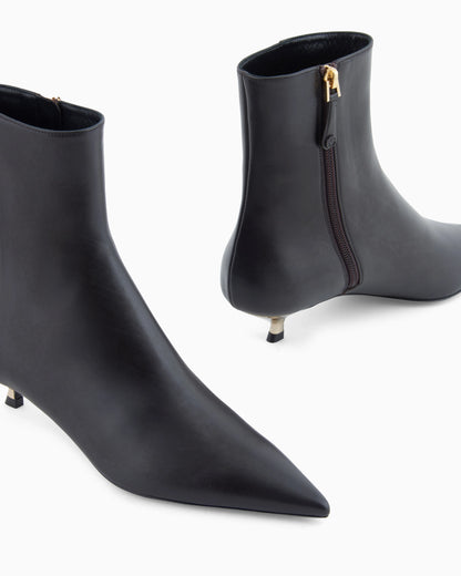Calfskin ankle boots