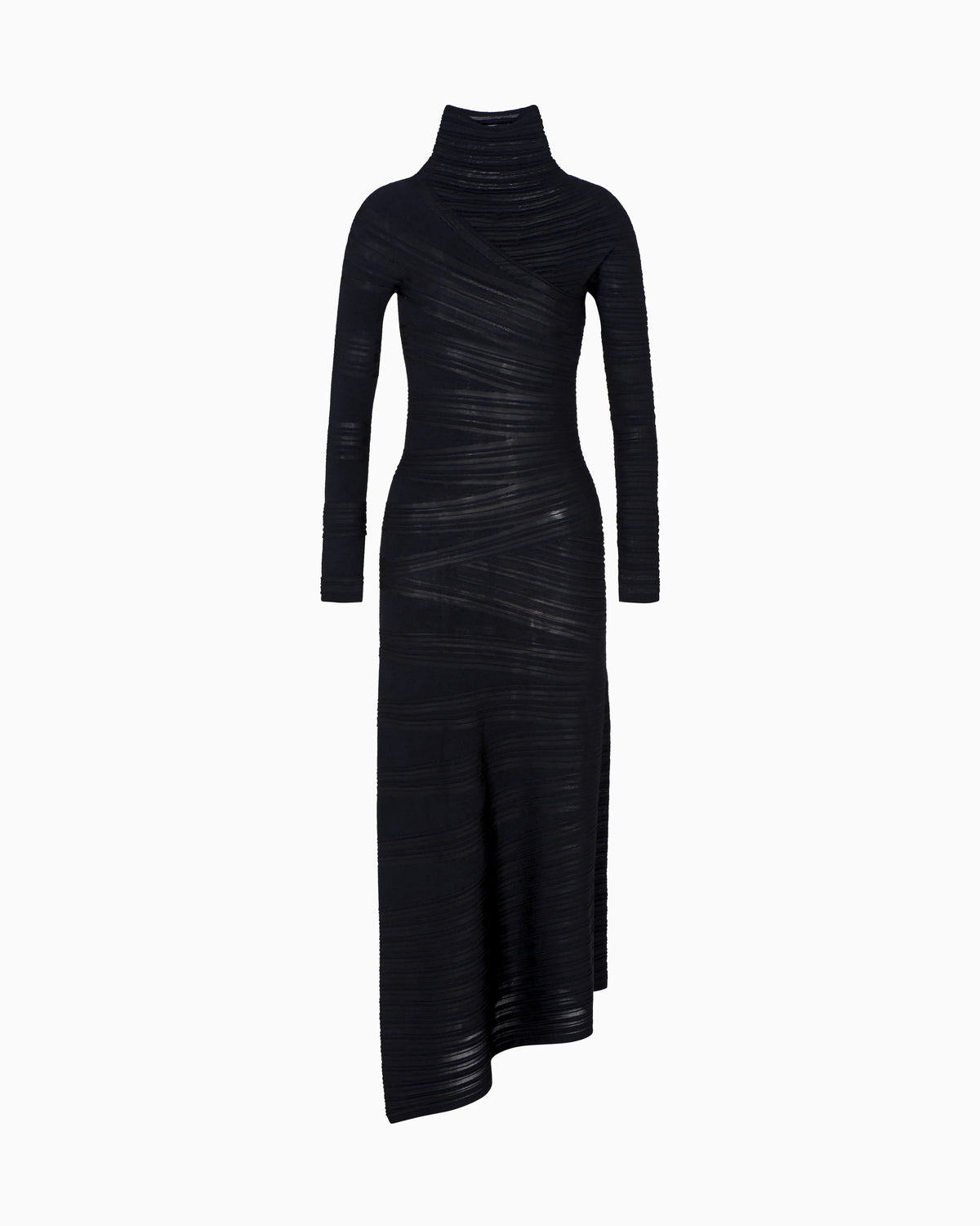 Viscose and wool jersey midi dress
