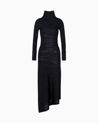 Viscose and wool jersey midi dress