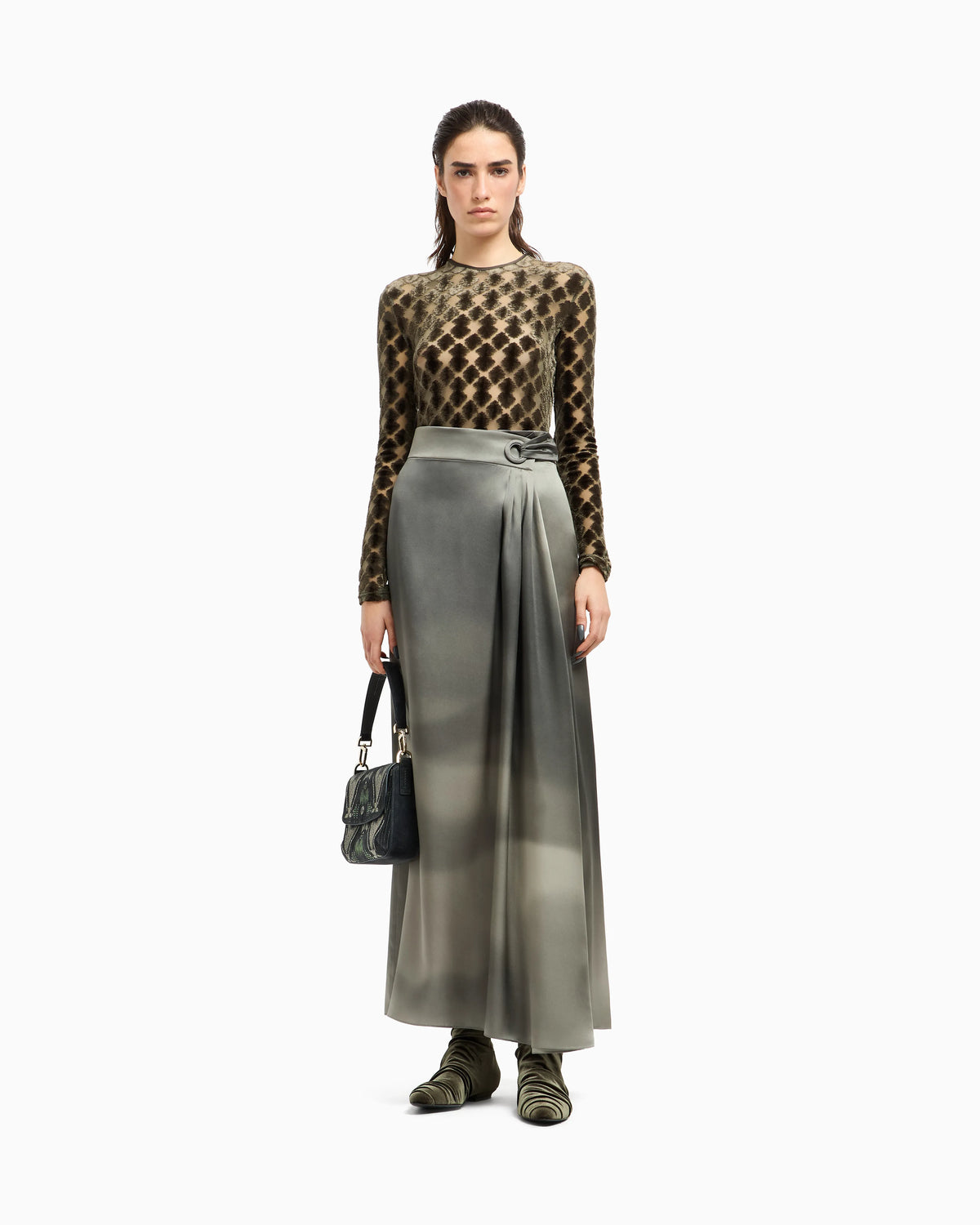 Geometric jacquard jersey jumper