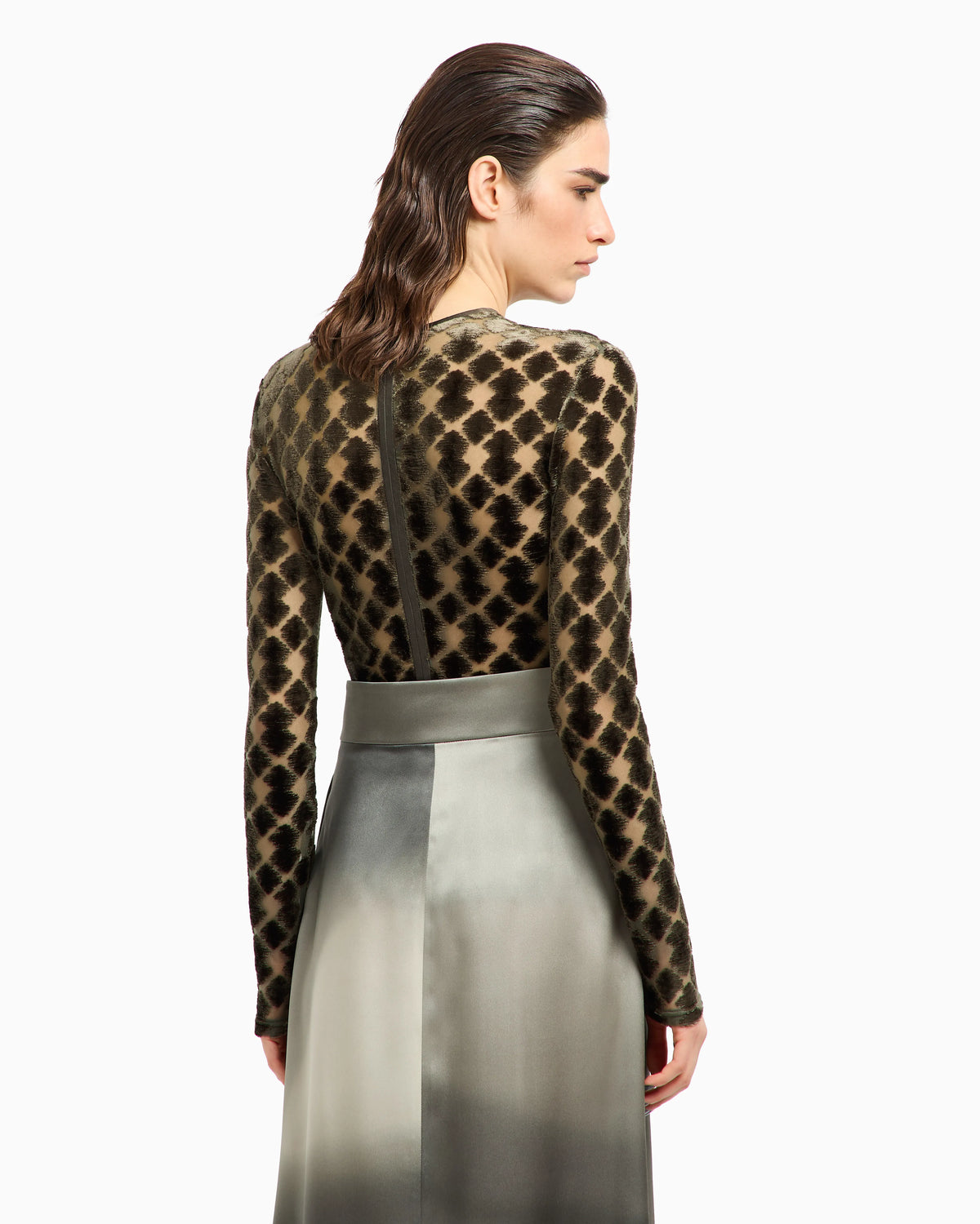 Geometric jacquard jersey jumper