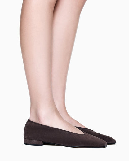 Suede ballerinas