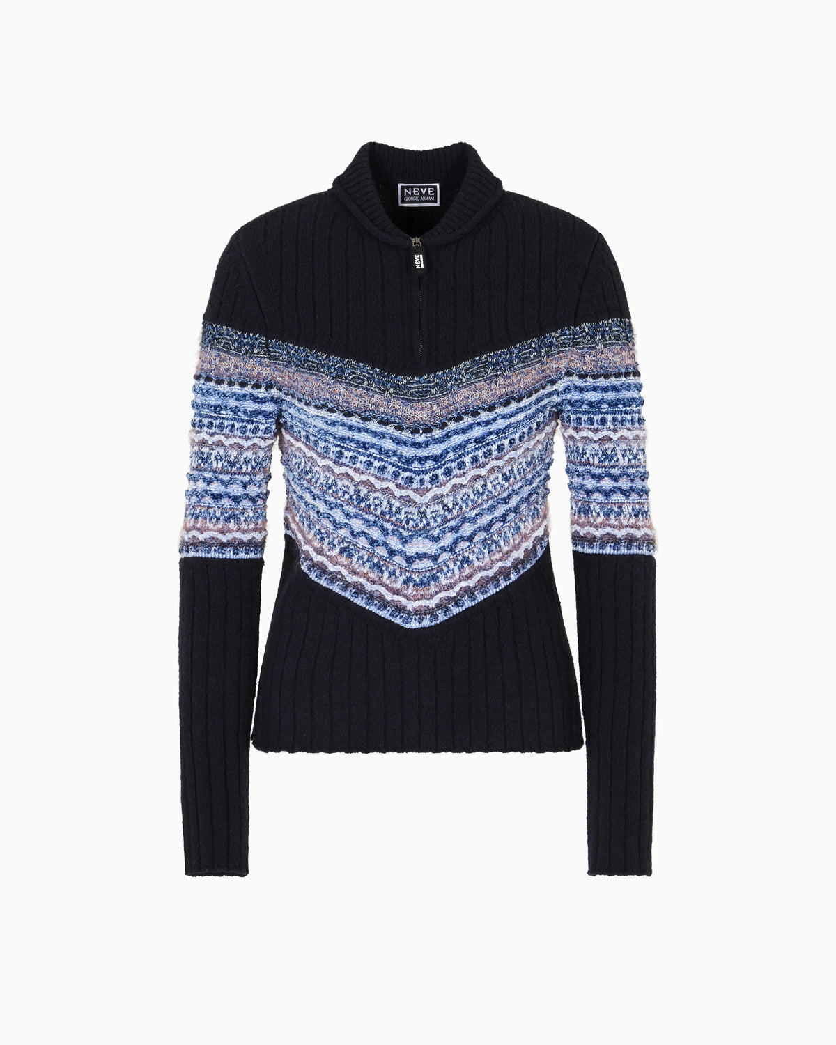 Giorgio Armani Neve jumper in a virgin wool and mohair jacquard