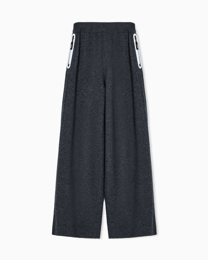 Giorgio Armani Neve wide trousers in a virgin wool and cashmere blend