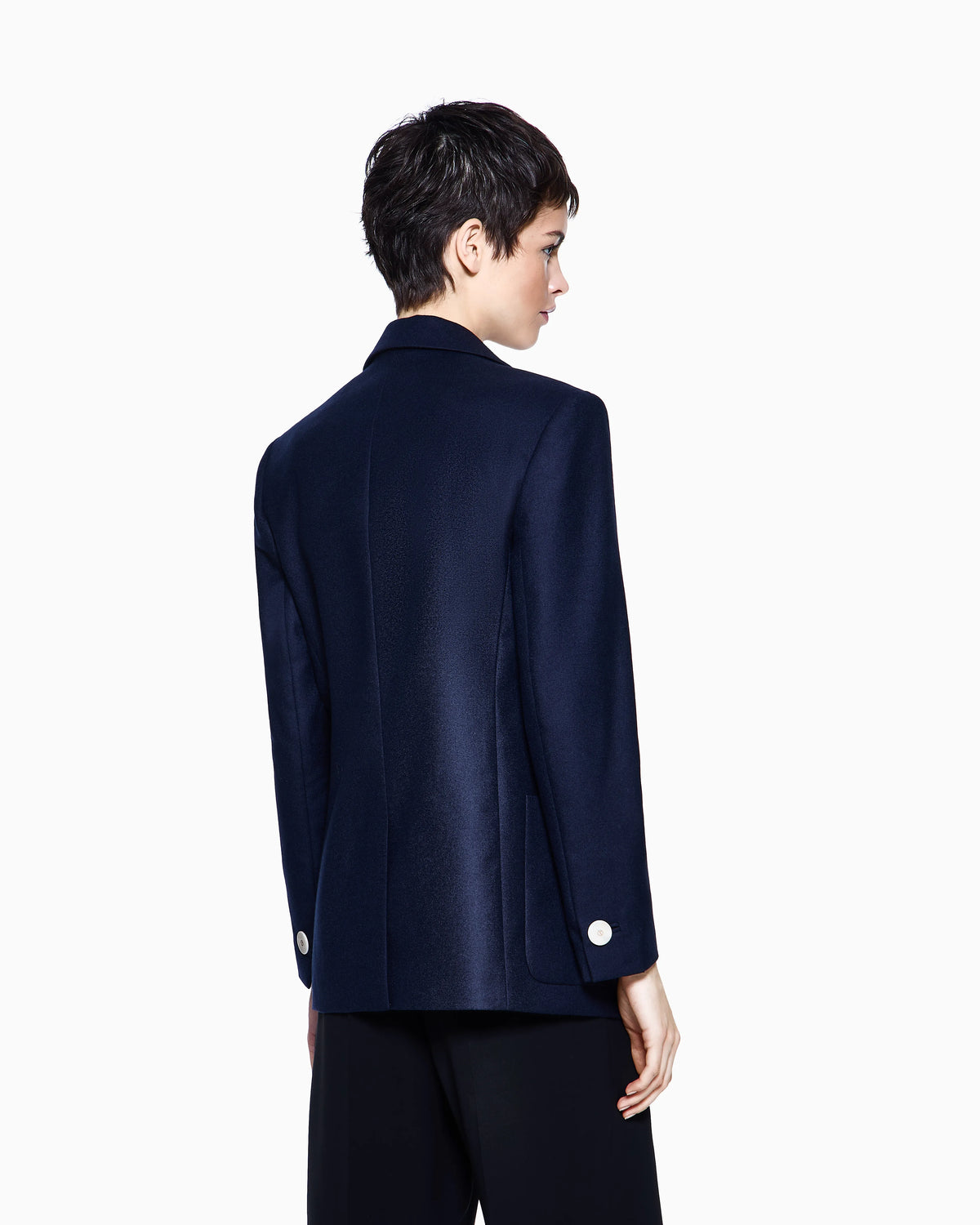 Cashmere jacket in flannel with patch pockets Icon