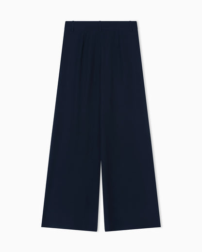 High-waisted trousers in cady with a wide leg Icon