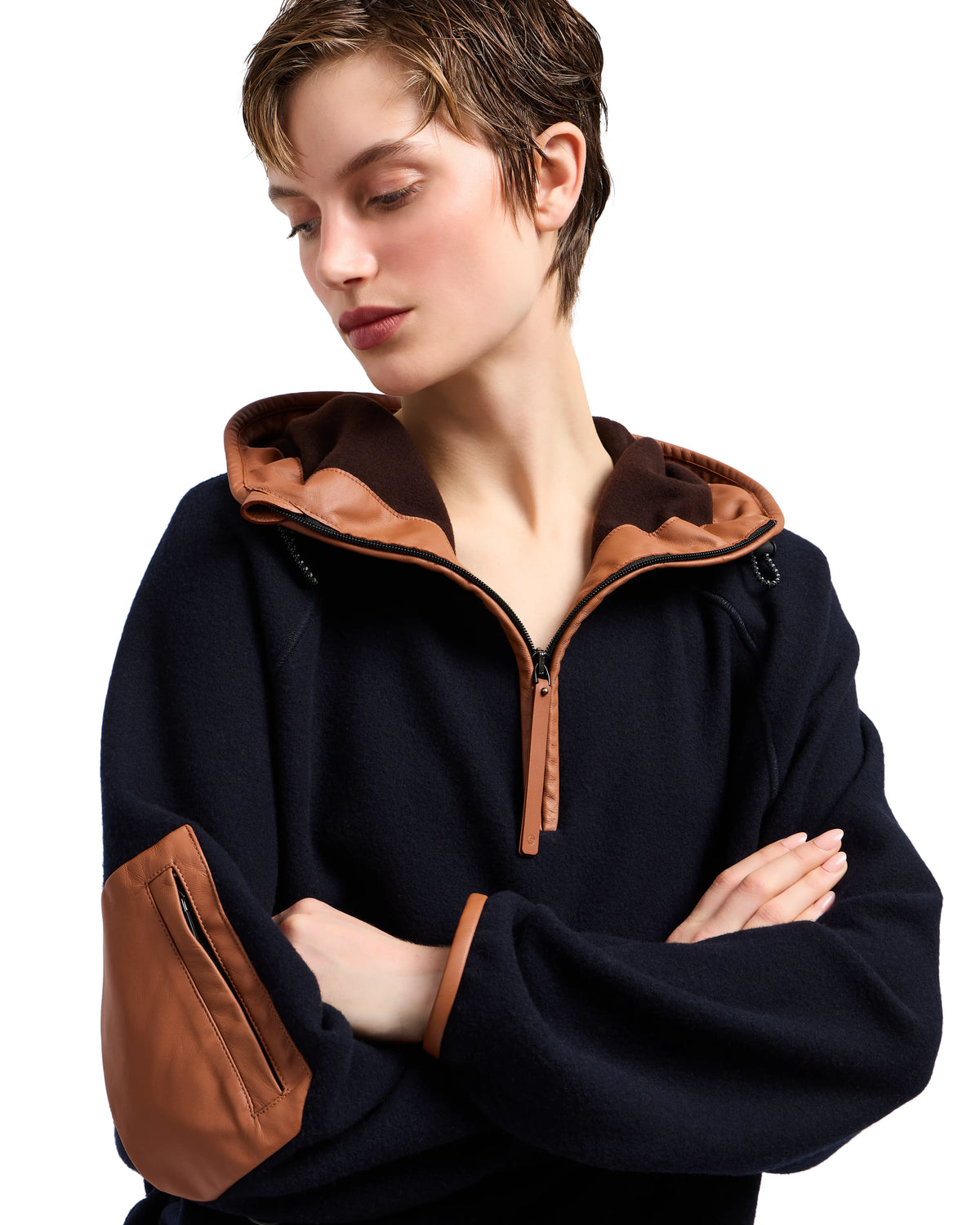 Giorgio Armani Neve cashmere fleece hooded sweatshirt