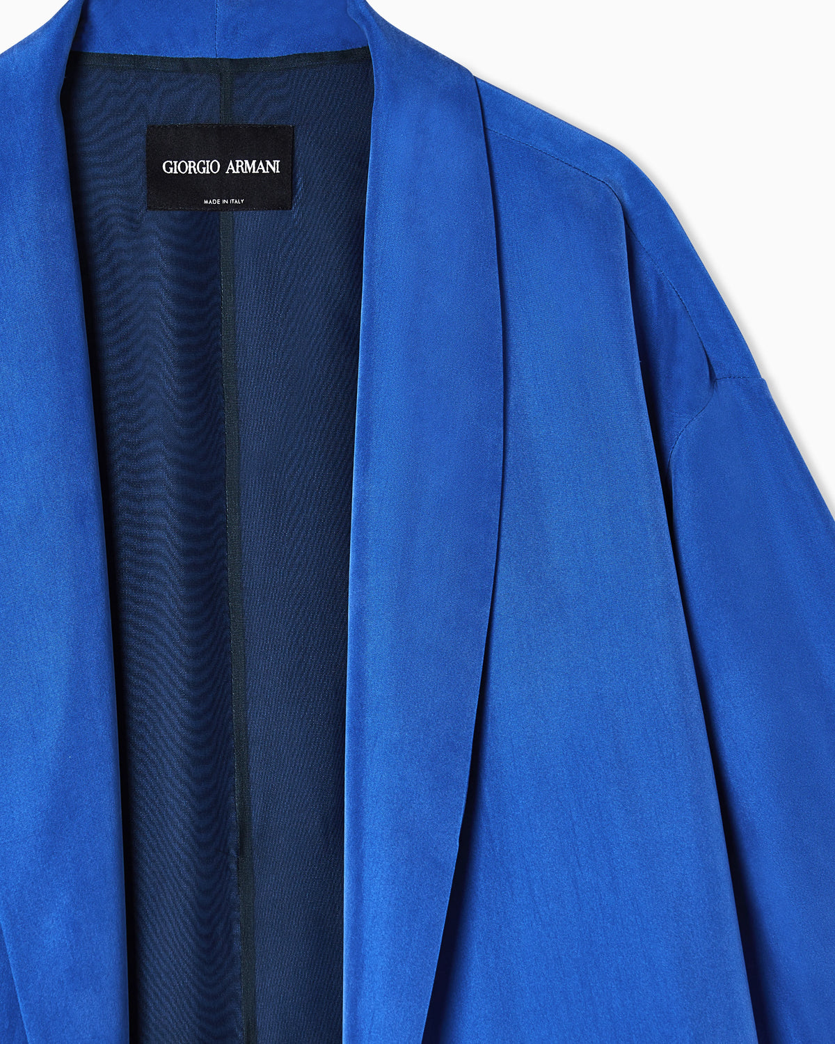Washed silk single-breasted jacket