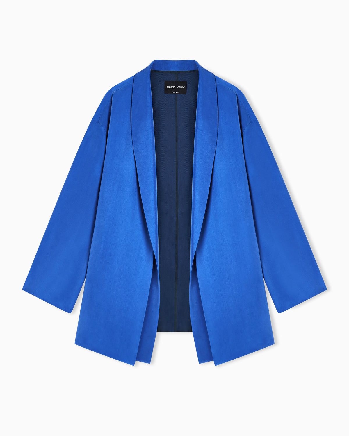 Washed silk single-breasted jacket
