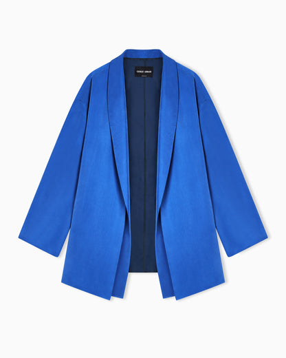Washed silk single-breasted jacket