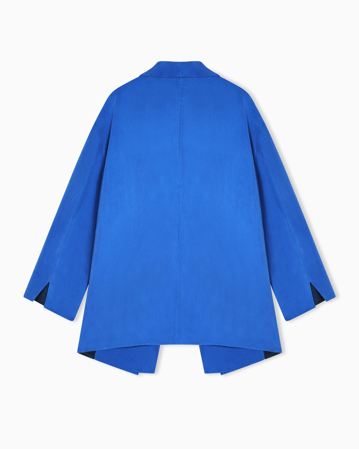 Washed silk single-breasted jacket