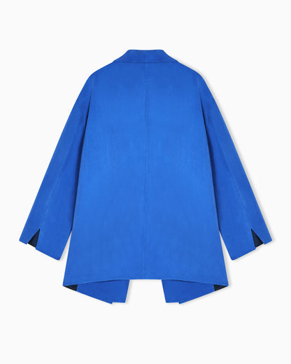 Washed silk single-breasted jacket