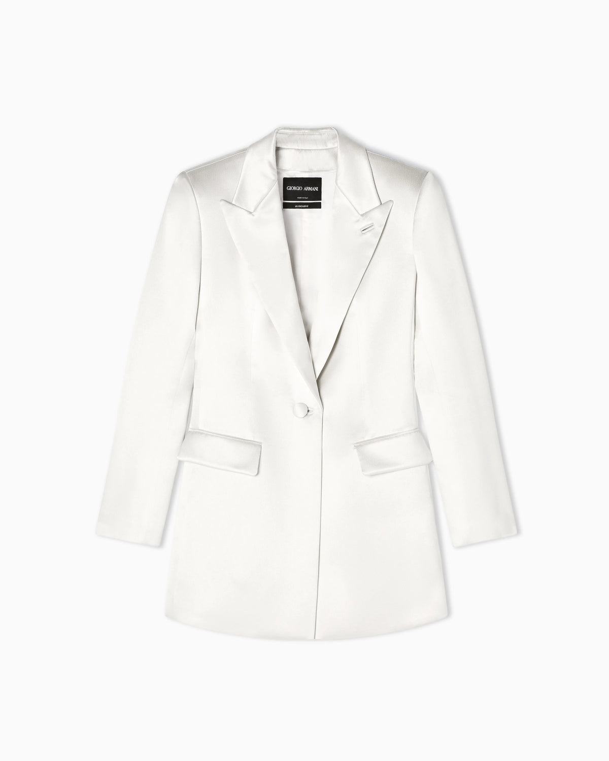 Single-breasted silk satin jacket