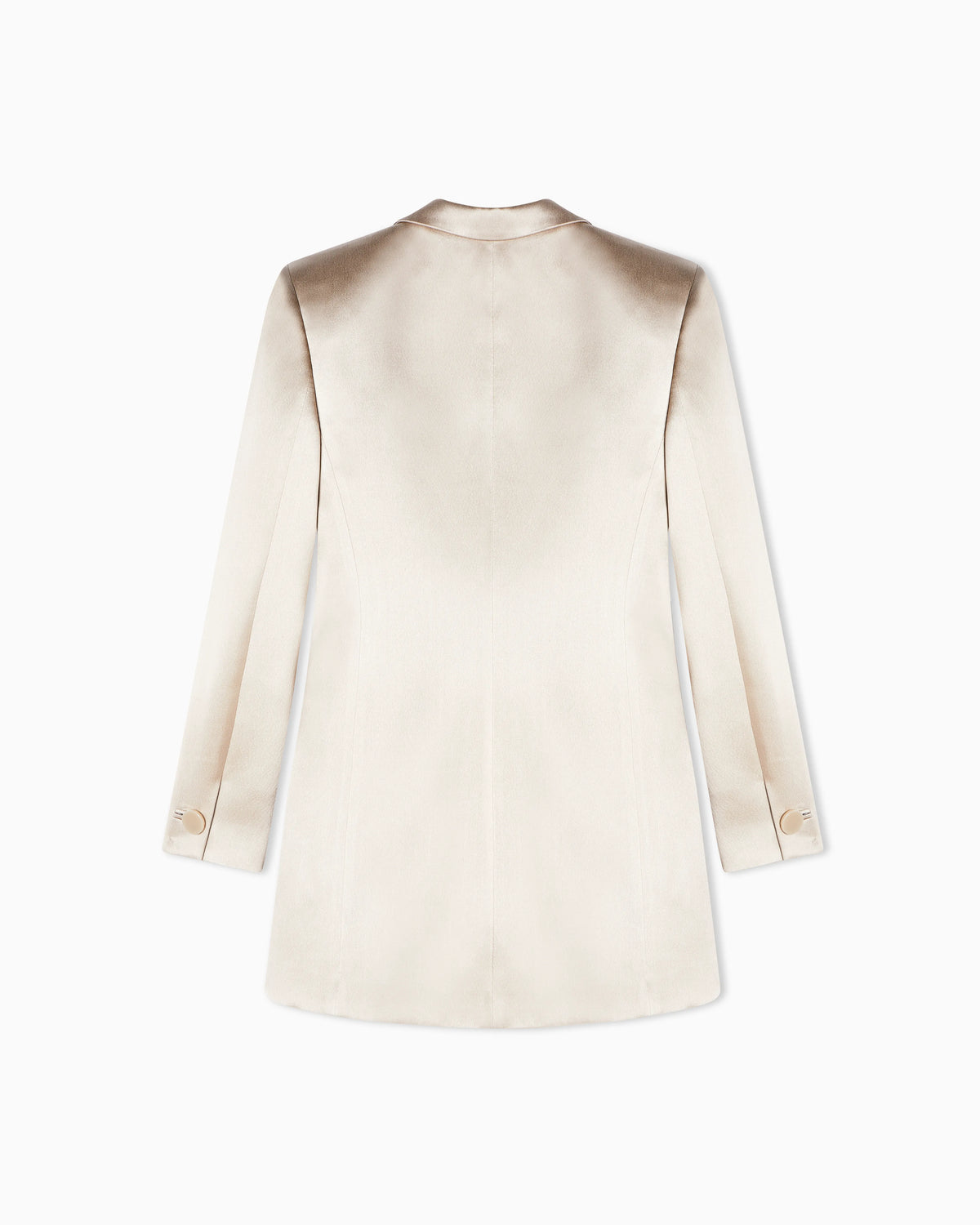 Double-breasted silk satin jacket