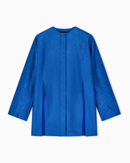 Viscose chevron jacquard jacket