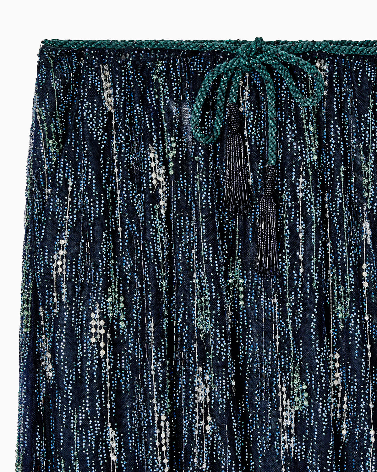 Embroidered tulle long skirt