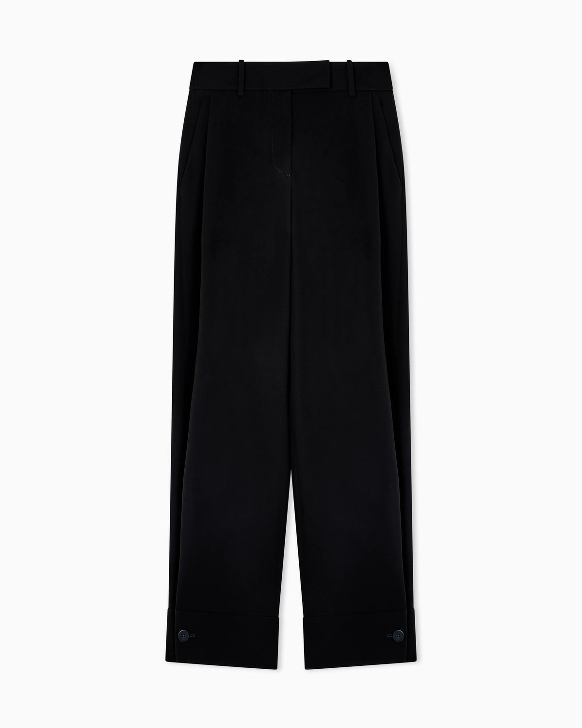 Silk cady trousers with pleats