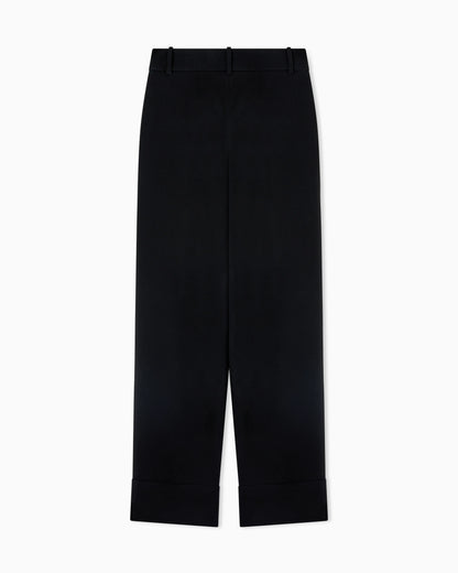 Silk cady trousers with pleats